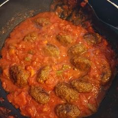 Beef kofta with homemade ras El Hanout spice mix A picture of Beef kofta with homemade ras El Hanout spice mix.