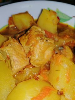 Фото Картошка, тушёная с мясом.