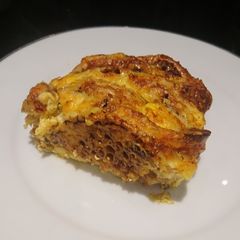 Cheesey marmite crumpet bake A picture of Cheesey marmite crumpet bake.