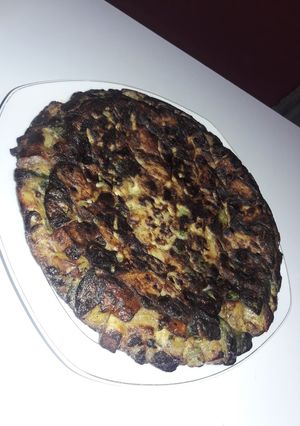 Una foto de Tortilla de papas y zapallitos
