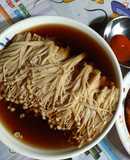 Nấm kim châm hấp (món chay)