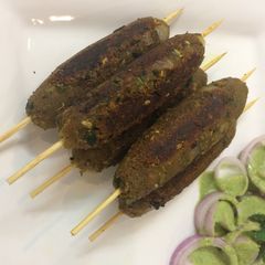 Soya seekh kebabs A picture of Soya seekh kebabs.