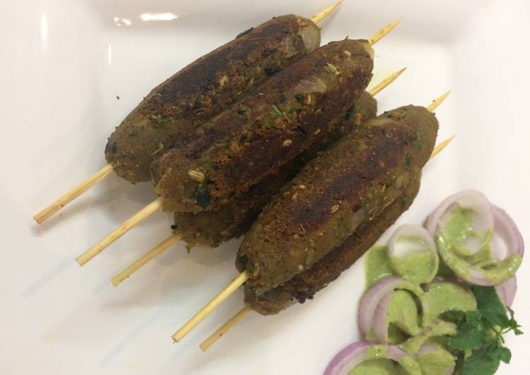 Soya seekh kebabs