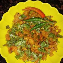 A picture of Roti (Chapati) Poha.
