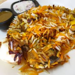 A picture of Chicken Dum Biryani.