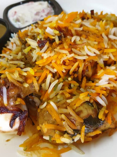 A picture of Chicken Dum Biryani.