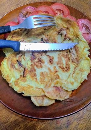Foto de Omelete com alho e cebola