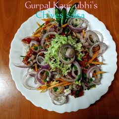 A picture of Chives salad 🥗.