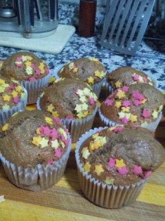 Una foto de Magdalenas de chocolate