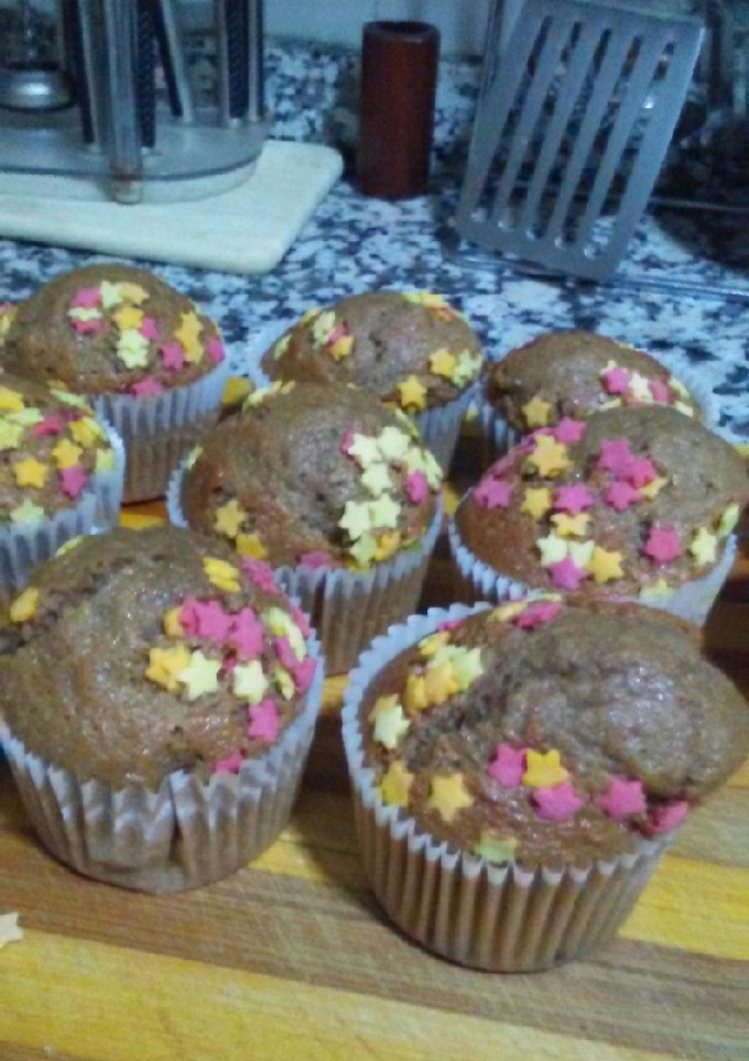 Una foto de Magdalenas de chocolate