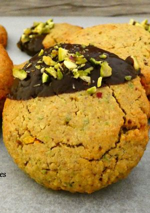 Una foto de Galletas de pistacho y naranja