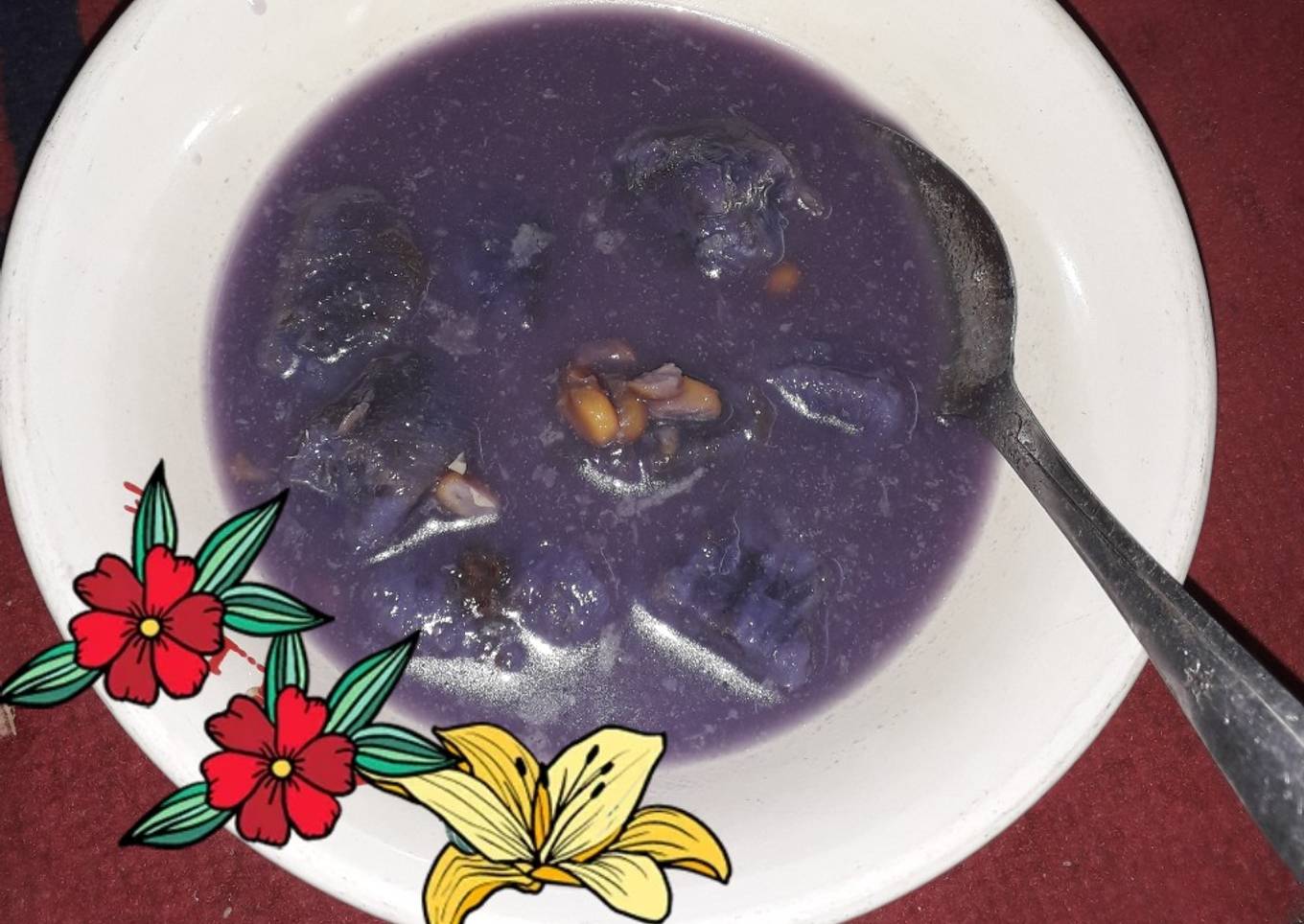 Kolak ubi ungu jagung manis