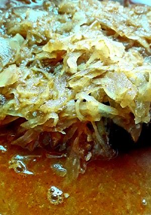 Húsos savanyúkáposzta leves recept fotója