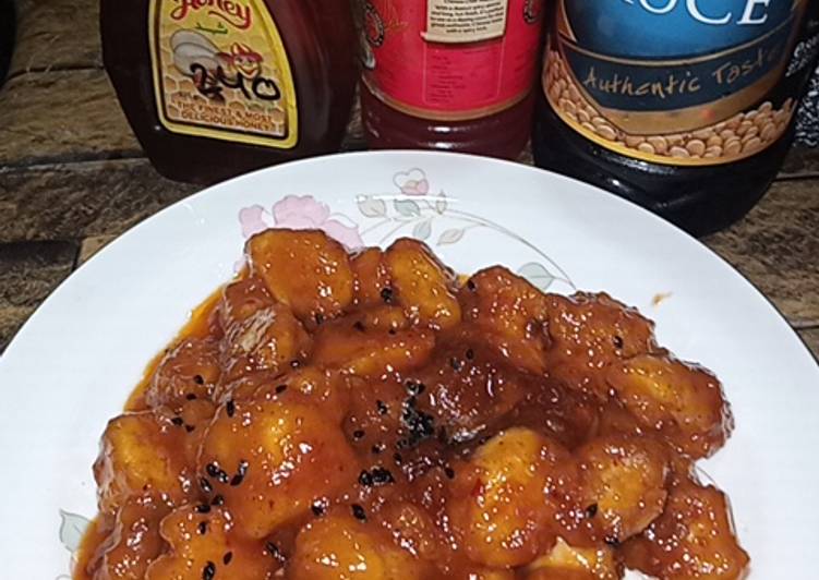 Recipe of Perfect Chicken with honey garlic sauce