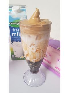 Foto resep Brown Sugar Boba with Fresh Milk and Dalgona Coffe