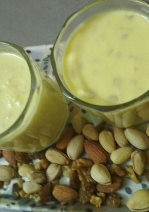 A picture of Dryfruits Hot Milk.
