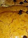 Postre frío de café y uvas pasas