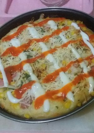 Foto resep Pizza Sosis Melt Classic tanpa oven