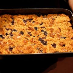 A picture of Blueberry Cinnamon Bread Pudding.