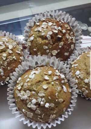 A picture of Healthy Oats & Banana Muffins.