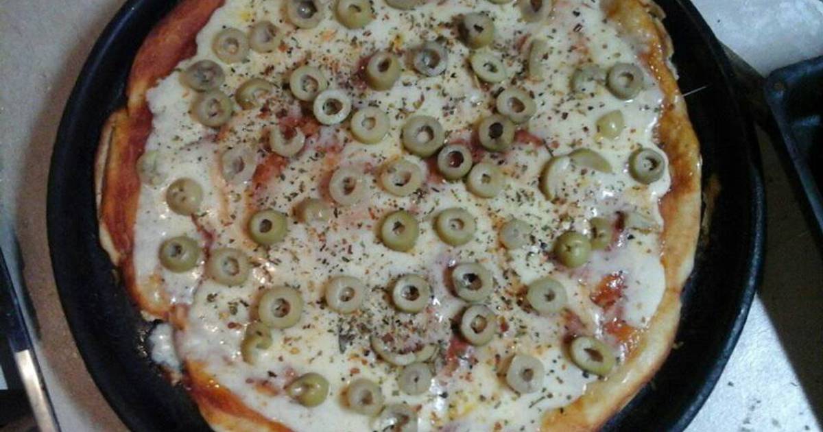 Pizza Casera Con Harina Leudante Receta De Daniela Anahi Ortiz Cookpad