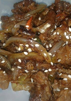 Foto resep Daging sapi SAORI lada hitam