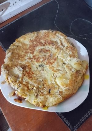 Una foto de Tortilla dulce de manzana