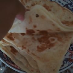 A picture of Moroccan pancakes Msemen.