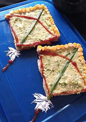 A picture of Kite sandwich 🥰.