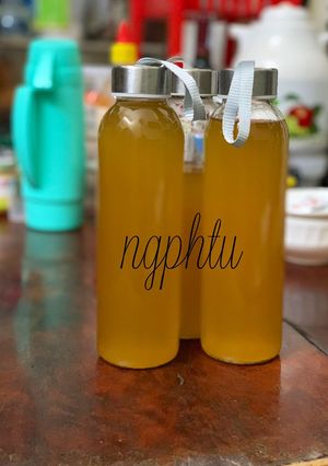 Hình của món Syrup húng chanh trị ho.