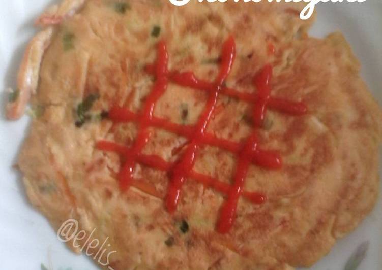 Okonomiyaki Jepang Ala Rumahan (sarapan pagi cepat dan praktis)