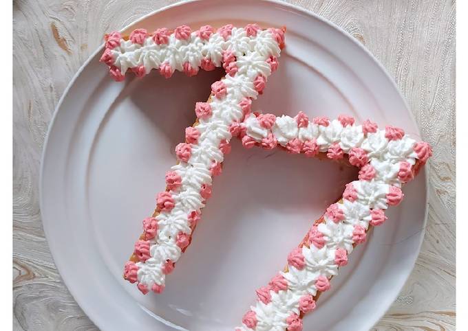 Resep Letter Cake Merah Putih Resep Letter Cake Merah Putih