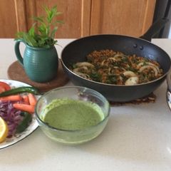 A picture of Shahi mash ki daal, raita, roti aur salad.
