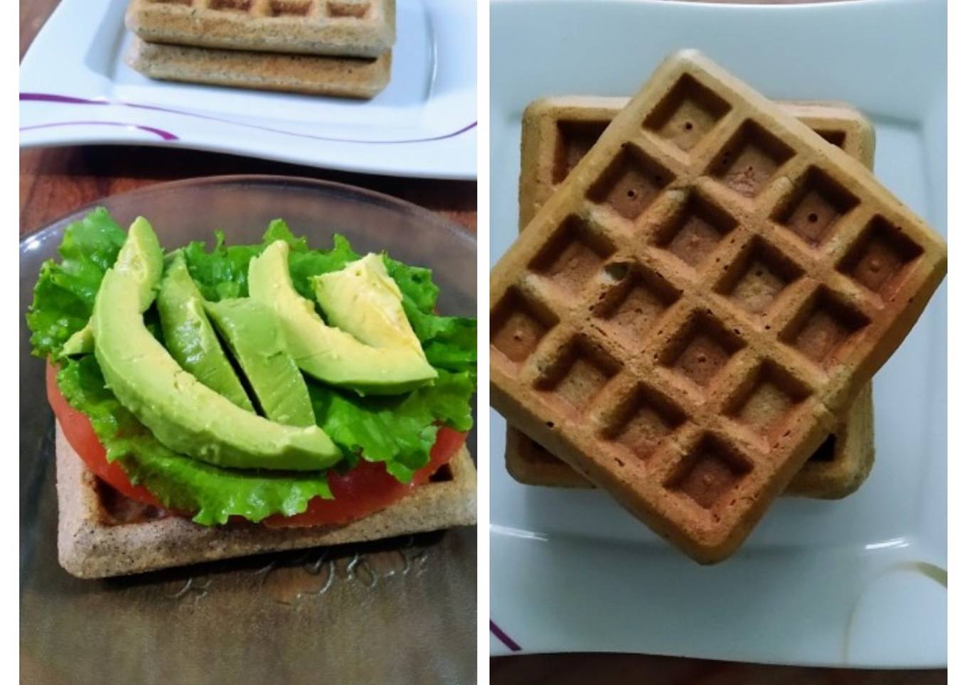 Waffles de harina de sorgo integral