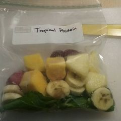 A picture of Tropical Protein Breakfast Smoothie.