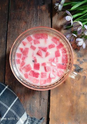 Foto resep Es Semangka Susu Kedelai