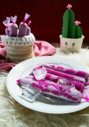 Foto resep Es Lilin Buah Naga