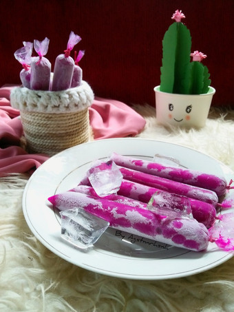Resep Es Lilin Buah Naga, Enak Banget