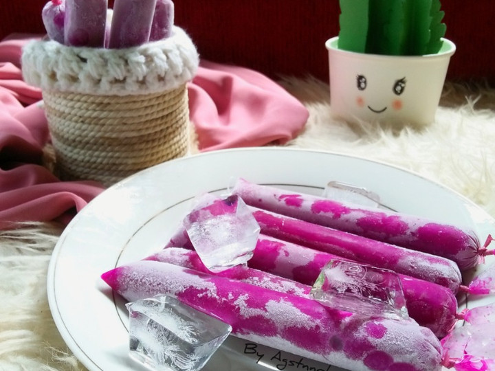 Resep Es Lilin Buah Naga, Enak Banget
