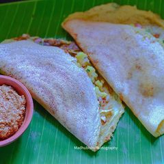 A picture of Mysuru Masala Moong Dal Dosa.