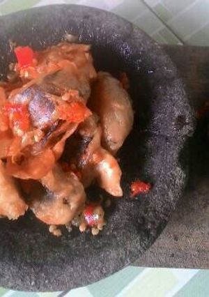 Foto resep Terong geprek sambel bawang #pr_olahanterong