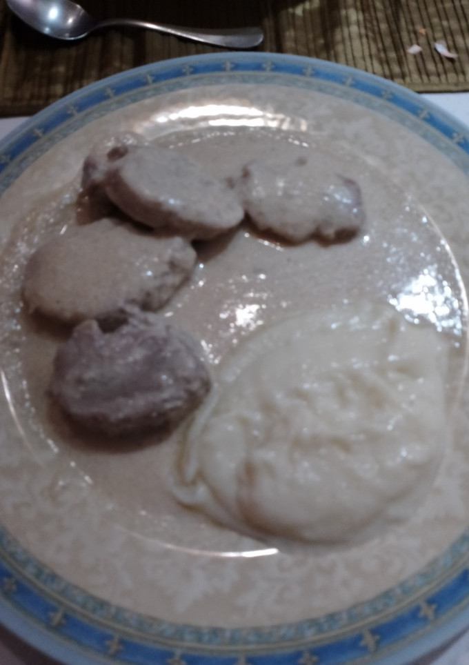 Una foto de Puré de papas y queso
