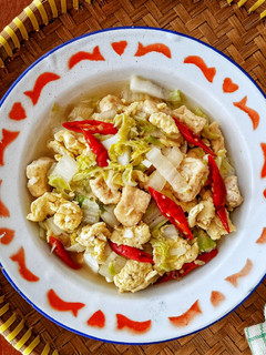 Foto resep Tumis Sawi Putih Tahu Telur