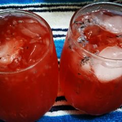 A picture of Rooh afza with tukhum balanga.