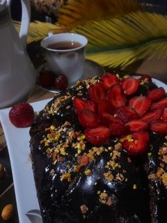 عکسی از دستور کیک خیس شکلاتی