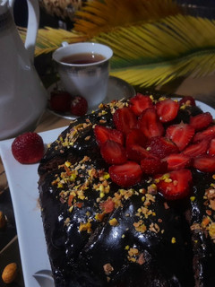 عکسی از دستور کیک خیس شکلاتی