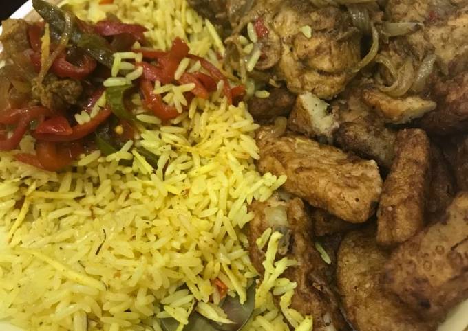 Step-by-Step Guide to Prepare Favorite Coconut rice with shredded chicken and watermelon smoothie