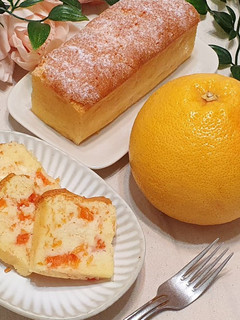 葡萄柚白巧克力熱那亞蛋糕 的食譜成品照片