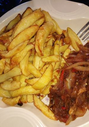 Chips da miyan albasa ainihin hoton girkin