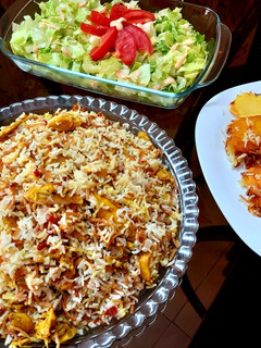 عکسی از دستور رشته پلو با مرغ